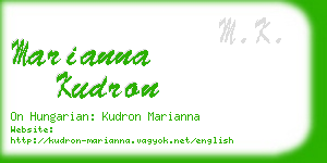 marianna kudron business card